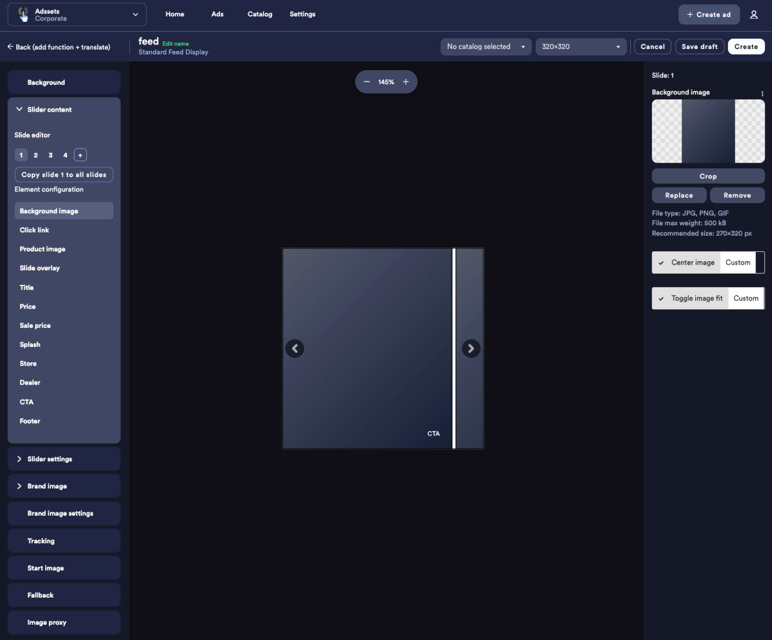 Feed editor – redigera innehåll